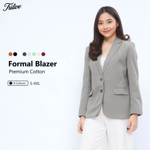 TRILIVE - Jas Blazer Wanita Premium Formal Slimfit untuk Kantoran