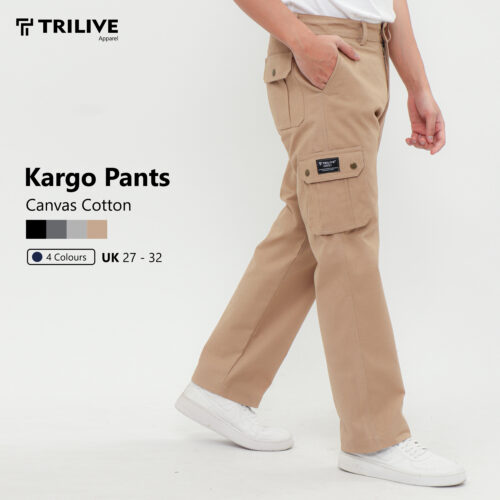 Trilive - Celana Cargo Panjang Reguler Unisex