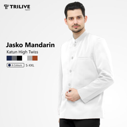 TRILIVE - Jas Koko Pria Dewasa /Jas mandarin / Jasko Slimfit