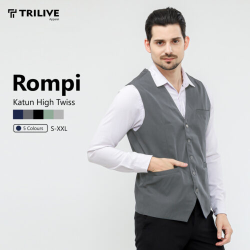 TRILIVE - Rompi Jas Pria Premium I Vest Rompi Formal Pria I Setelan Dalaman Jas Pria