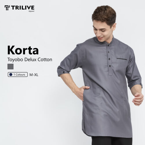 TRILIVE - Baju koko kurta Abu Lengan 3/4